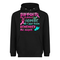 Black Support The Lighters Admire The Survivors Remember The Angels Heavyweight Hoodie - BundleAndBundleShop