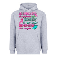 Heather Grey Support The Lighters Admire The Survivors Remember The Angels Heavyweight Hoodie - BundleAndBundleShop