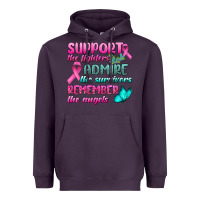 Plum Support The Lighters Admire The Survivors Remember The Angels Heavyweight Hoodie - BundleAndBundleShop