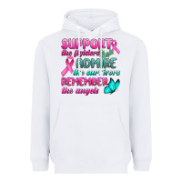 White Support The Lighters Admire The Survivors Remember The Angels Heavyweight Hoodie - BundleAndBundleShop