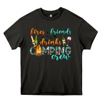 Asphalt fires friends drinks camping crew Heavy Core Tee - texasbilliewilder