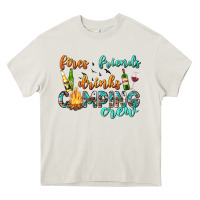 Cream fires friends drinks camping crew Heavy Core Tee - texasbilliewilder