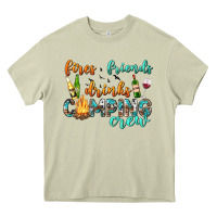 Mossy fires friends drinks camping crew Heavy Core Tee - texasbilliewilder