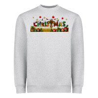 Heather Grey christmas with christmas cross libbey glass Heavyweight Sweatshirt - BundleAndBundleShop