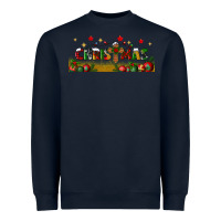 Navy christmas with christmas cross libbey glass Heavyweight Sweatshirt - BundleAndBundleShop