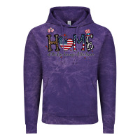 Cloud Purple home of the free beacuse of the brave Vintage Hoodie - CowhideDigitalArt