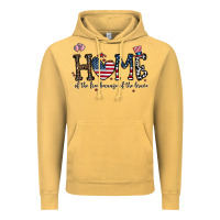 Vintage Mustard home of the free beacuse of the brave Vintage Hoodie - CowhideDigitalArt