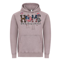 Vintage Zinc home of the free beacuse of the brave Vintage Hoodie - CowhideDigitalArt