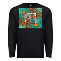 Black Fall Autumn Leopard Serape Mama Premium Sweatshirt - LillyAllenDesigns