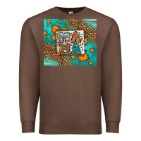 Chestnut Fall Autumn Leopard Serape Mama Premium Sweatshirt - LillyAllenDesigns