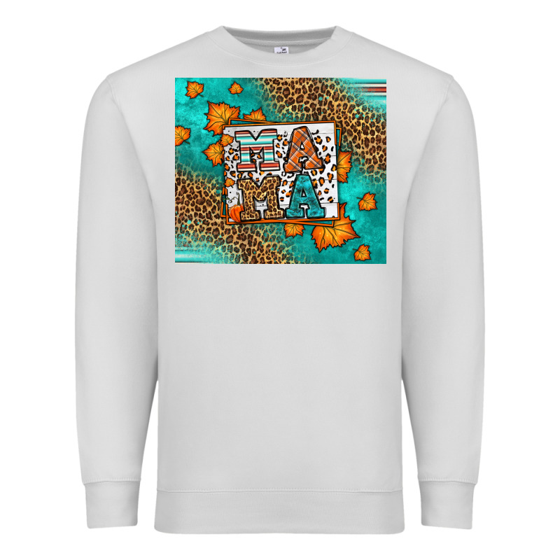 Fall Autumn Leopard Serape Mama Premium Sweatshirt by LillyAllenDesigns | Teevron