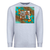 Heather Grey Fall Autumn Leopard Serape Mama Premium Sweatshirt - LillyAllenDesigns