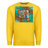 Lemon Fall Autumn Leopard Serape Mama Premium Sweatshirt - LillyAllenDesigns