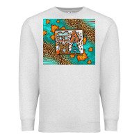 Oatmeal Heather Fall Autumn Leopard Serape Mama Premium Sweatshirt - LillyAllenDesigns
