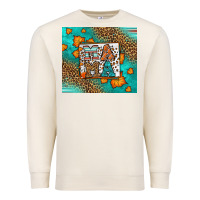 Sandshell Fall Autumn Leopard Serape Mama Premium Sweatshirt - LillyAllenDesigns
