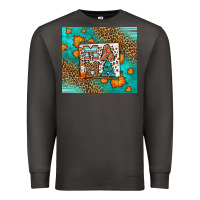 Smoke Fall Autumn Leopard Serape Mama Premium Sweatshirt - LillyAllenDesigns