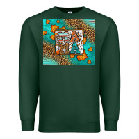 Sports Green Fall Autumn Leopard Serape Mama Premium Sweatshirt - LillyAllenDesigns