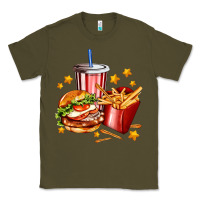 Army Green hamburger potatoes and coke Classic Tee - AdoDesignShop