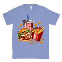 Colony Blue hamburger potatoes and coke Classic Tee - AdoDesignShop