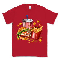 Red hamburger potatoes and coke Classic Tee - AdoDesignShop