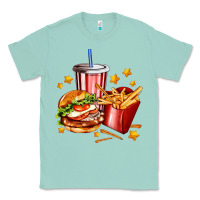 Seafoam hamburger potatoes and coke Classic Tee - AdoDesignShop