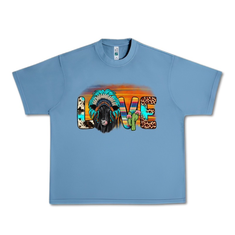 Love Black Angus Indian Headdress Urban Heavy Tee by JahusDesignShop | Teevron