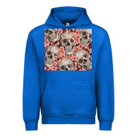 Cobalt skulls and flowers Urban Hoodie - TumblerDesignByShophia