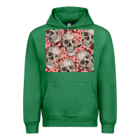 Emerald skulls and flowers Urban Hoodie - TumblerDesignByShophia