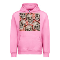 Fuchsia Pink skulls and flowers Urban Hoodie - TumblerDesignByShophia