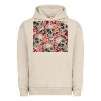 Pigment French Oak skulls and flowers Urban Hoodie - TumblerDesignByShophia