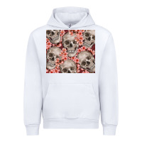 White skulls and flowers Urban Hoodie - TumblerDesignByShophia