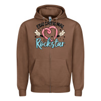 Chestnut educational rockstar Zipper Hoodie - MaliasSmallBusiness