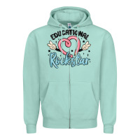Seafoam educational rockstar Zipper Hoodie - MaliasSmallBusiness