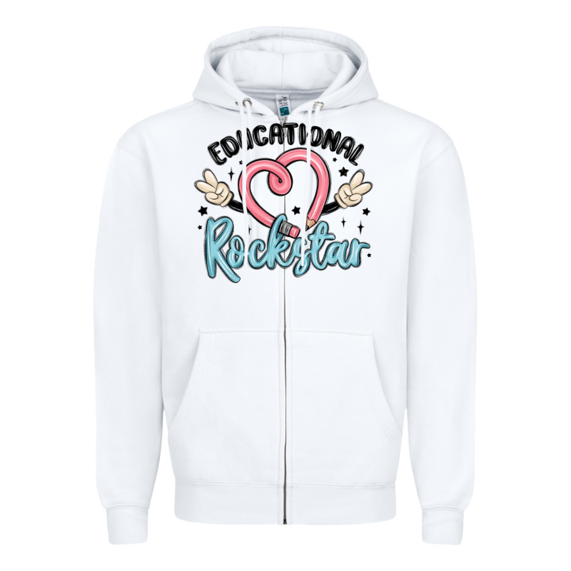 Educational Rockstar Zipper Hoodie by MaliasSmallBusiness | Teevron