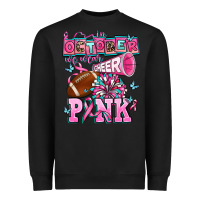 Black in october we wear cheer pink football Heavyweight Sweatshirt - AdoDesignShop