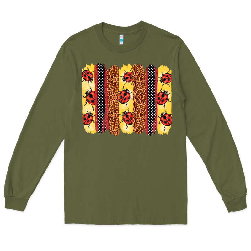 Ladybug  Brushstrokes Long Sleeve Tee by BarkalooDesign | Teevron