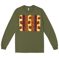 Army Green ladybug  brushstrokes Long Sleeve Tee - BarkalooDesign