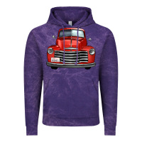 Cloud Purple western red truck front view Vintage Hoodie - FaDigitalArtStudio