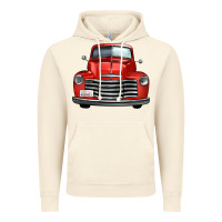Vintage Artic western red truck front view Vintage Hoodie - FaDigitalArtStudio