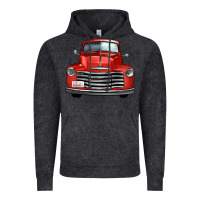 Vintage Black western red truck front view Vintage Hoodie - FaDigitalArtStudio