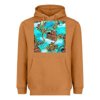 Meerkat Mama Bear Hunting Fish With Leopard Seamless Pattern Heavyweight Hoodie - BundleAndBundleShop