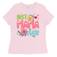 Bubblegum Pink best mama ever Ladies Tee - JahusDesignShop