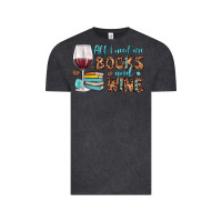 All I Need Are Books And Wine Vintage Tee | Teevron