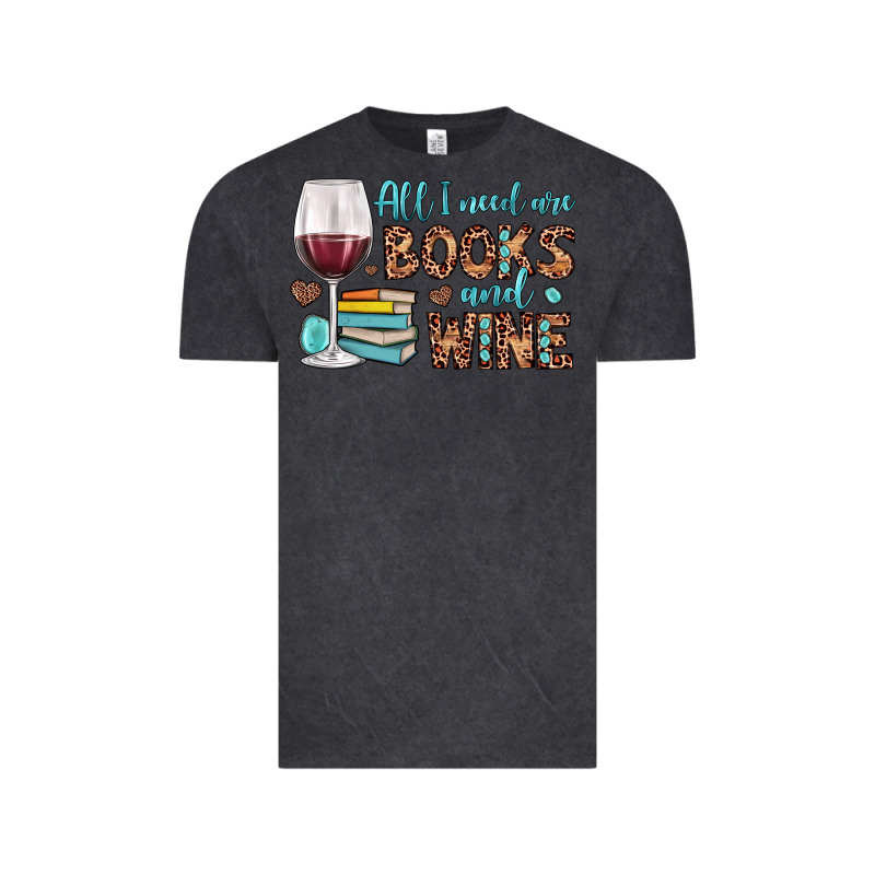 All I Need Are Books And Wine Vintage Tee by JahusDesignShop | Teevron