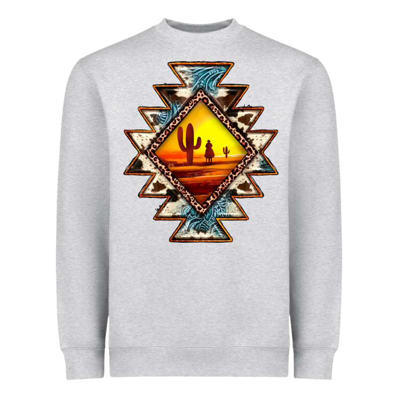 Cowhide Leopard Sunset Aztec Heavyweight Sweatshirt by JahusDesignShop | Teevron