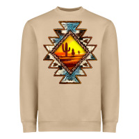 Mushroom cowhide leopard sunset aztec Heavyweight Sweatshirt - JahusDesignShop