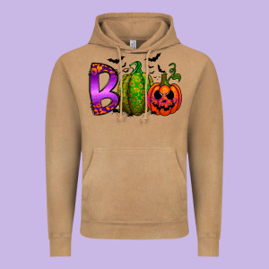 Boo Halloween Vintage Hoodie Designed By Racoondesign