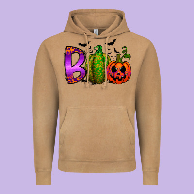 Boo Halloween Vintage Hoodie Designed By Racoondesign