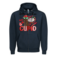 Navy better aim than cupid with dog and duck Zipper Hoodie - MaliasSmallBusiness