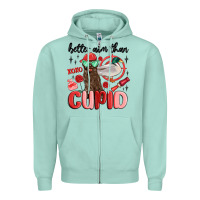 Seafoam better aim than cupid with dog and duck Zipper Hoodie - MaliasSmallBusiness